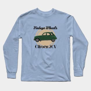 Vintage Wheels - Citroën 2CV Long Sleeve T-Shirt